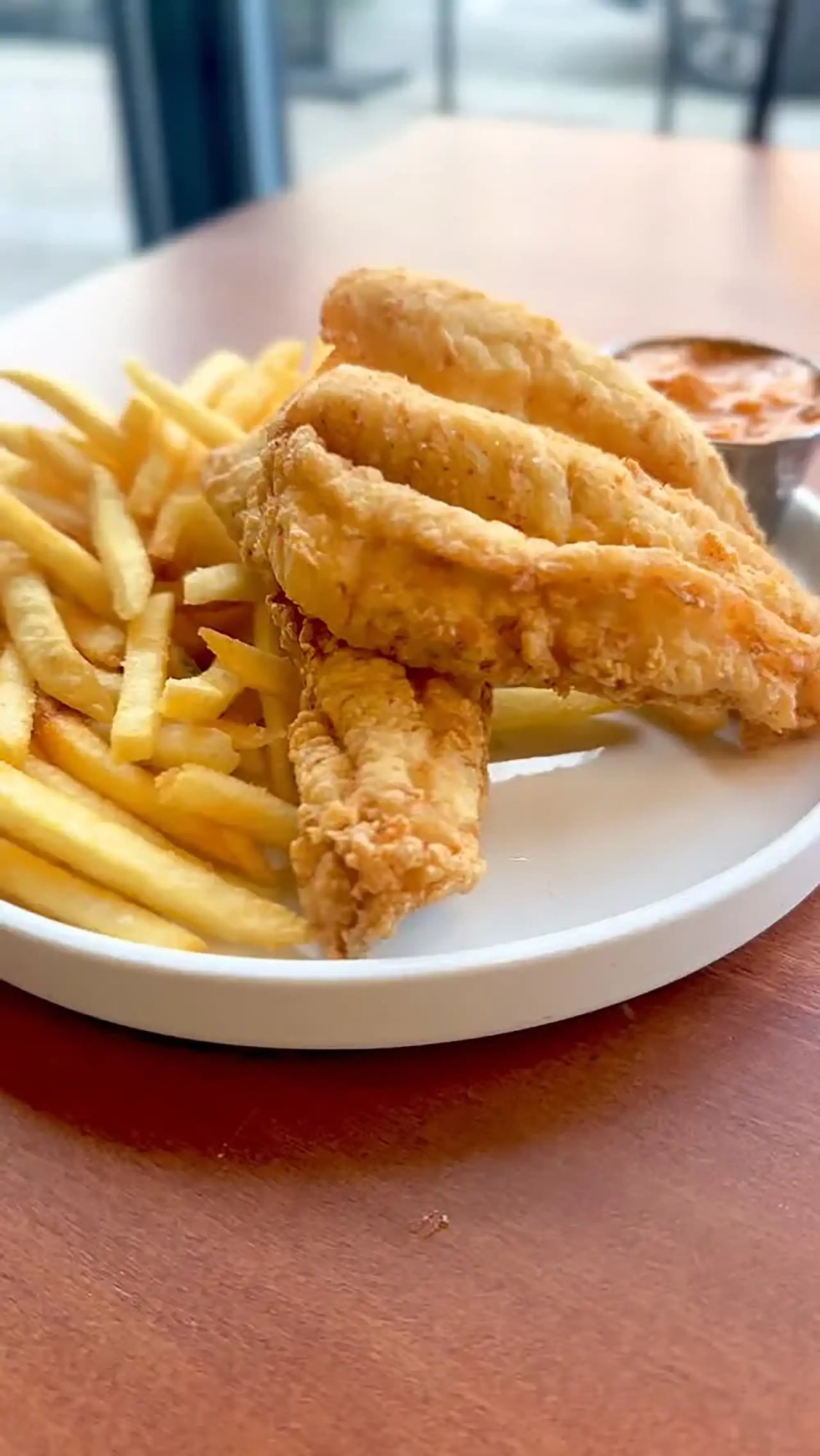 Chicken tenders fries wide