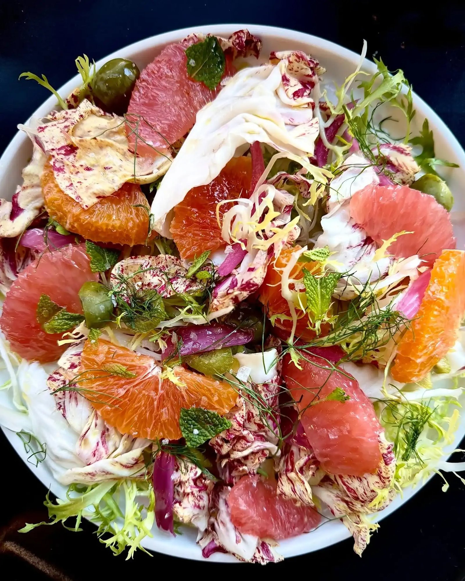 Citrus radicchio fennel salad