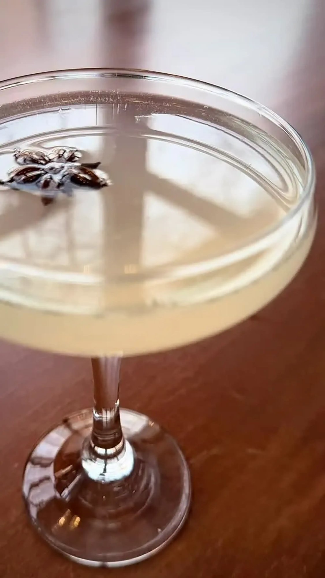 Martini coffee bean garnish
