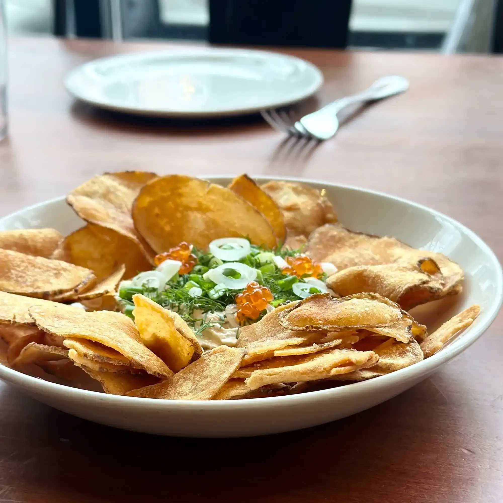 Potato chips salmon roe